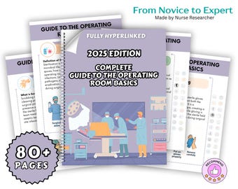 Hyperlinked Operating Room Basics Bundle, Surgical Guide, Surgery,  Nursing Study Guide, 2025 Edition