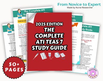 Complete ATI Teas 7 Study Guide 2025 Updated- ATI TEAS 7 Study Cheat Sheet, Med Surg, Nursing Student, Nursing Notes, Nursing Study Guide