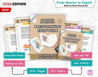 Pressure Injury Nursing Study Guide, Hyperlinked 2026 (Digital Download)
