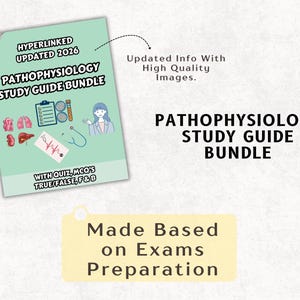 Pathophysiology Study Guide Bundle Hyperlinked, Pathophysiology Nursing, Nurse Notes, Nursing Bundle, Pathophysiology Notes, Nursing School image 10