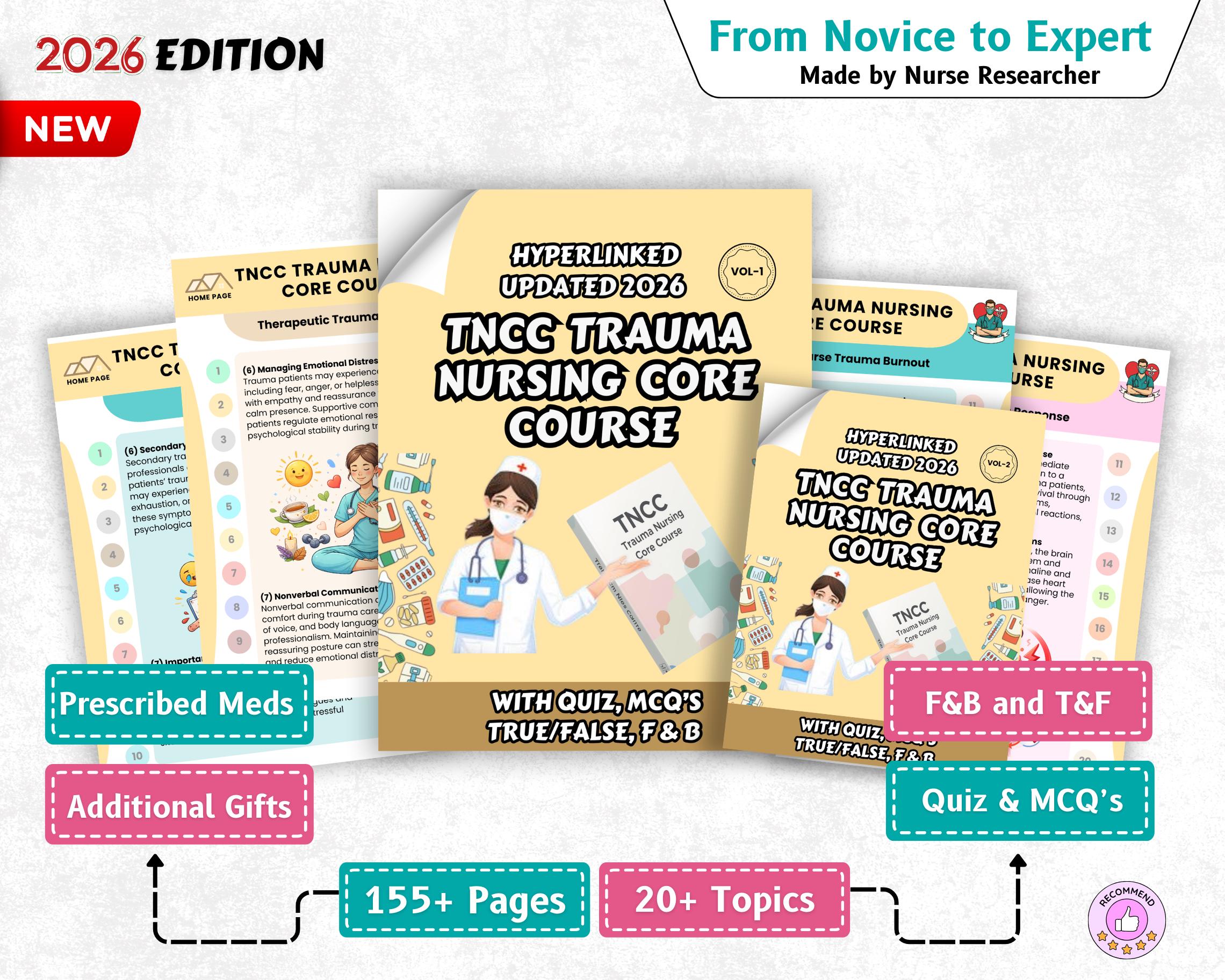 TNCC Trauma Nursing Core Course, Hyperlinked, 150+ Pages 2026 Edition ...