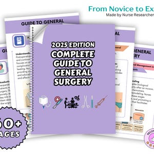 Advance General Surgery Study Guide, Surgical Guide, Surgery, Nursing Study Guide, Nursing School Notes, Medical Notes, 2025 Edition