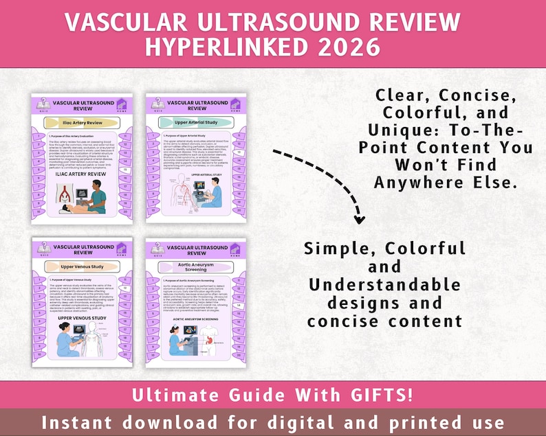 Examination Rvt Study Guide Amazon Vascular Ultrasound RVT Exam Study Guide, 15+ Topics, 135+ Pages ...