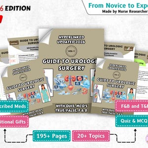 Advance Urologic Surgery Study Guide, Hyperlinked 2026, 195+ Pages (Digital Download)