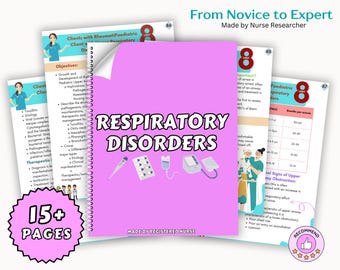 Respiratory System Notes, Respiratory Disorders, Med Surg, Nursing Study Guide, Nursing Bundle, Nursing Notes, Respiratory Therapy, RT Guide