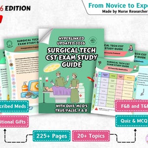 Studiegids Surgical Tech CST-examen 2026, waar en niet waar, F/B en quiz met hyperlinks (pdf)