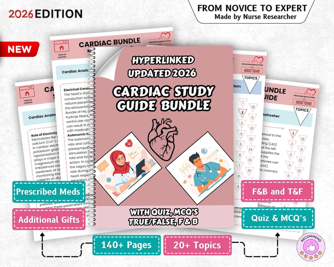Cardiac Study Notes Hyperlinked Cardiac Disorders Nursing Notes , Cardiovascular System ...