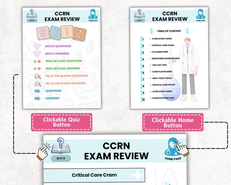 Printable Ccrn Lab Values HYPERLINKED CCRN Exam Review, Exam Study Guide, Cram Sheet, Printable ...