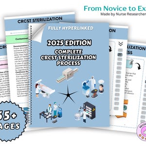 CRCST Sterilization Process – 2025 Edition, Sterile Processing & SPD Study Notes, Surgical Instruments, CBSPD Tech Review, Crcst Study Guide