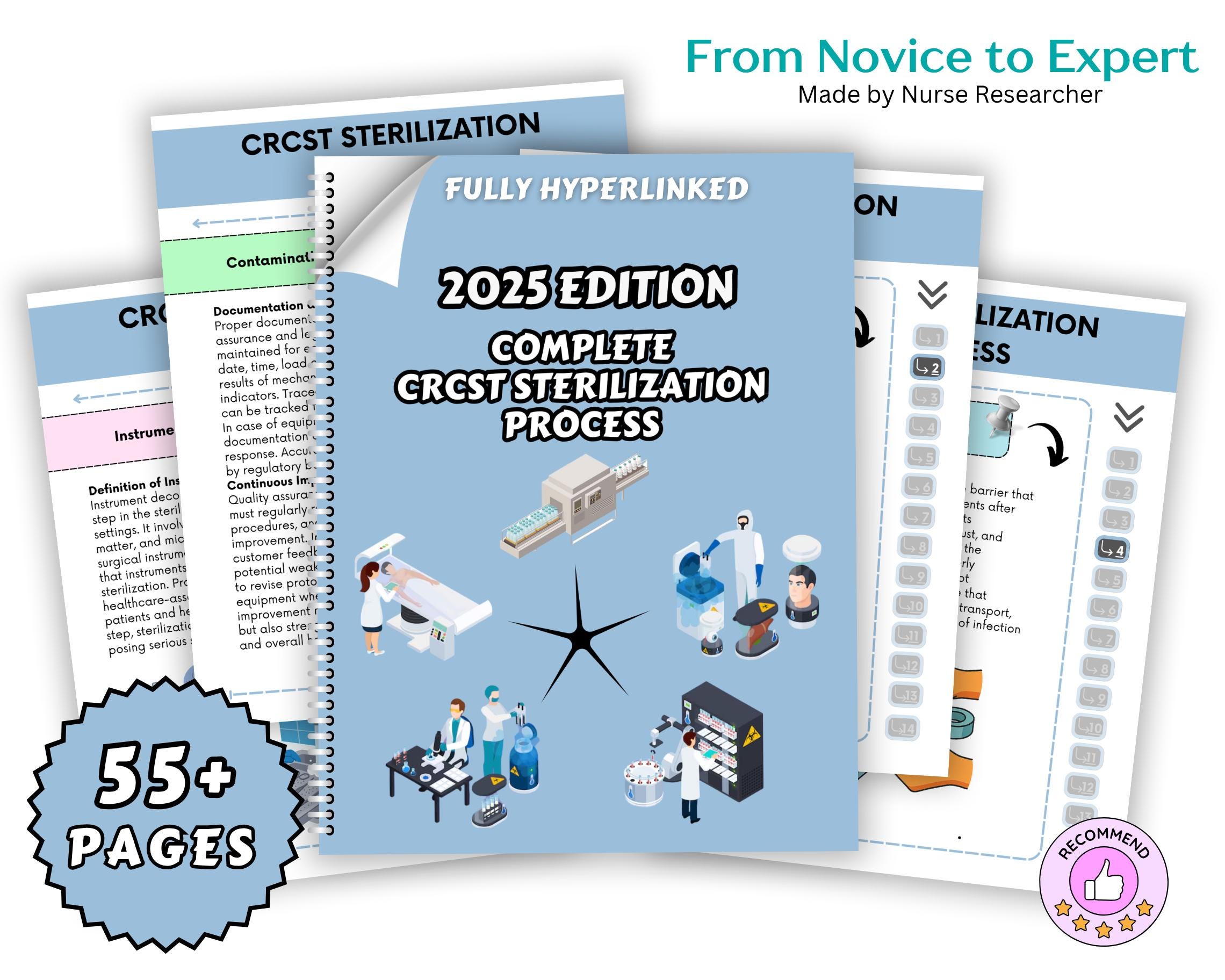 CRCST Sterilization Process – 2025 Edition, Sterile Processing & SPD Study Notes, Surgical Instruments, CBSPD Tech Review, Crcst Study Guide