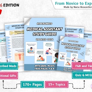 Studienführer für Arzthelferinnen mit Hyperlink, 35+ Themen, 170+ Seiten, 2026 aktualisiert (digitaler Download)