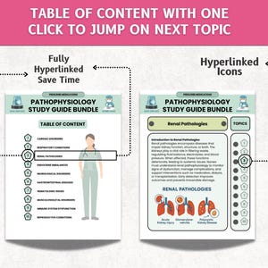 Pathophysiology Study Guide Bundle Hyperlinked, Pathophysiology Nursing, Nurse Notes, Nursing Bundle, Pathophysiology Notes, Nursing School image 7
