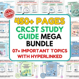 CRCST Study Guide MEGA Bundle 2025 – 7 Topics 460+ Pages, Sterile Processing & Spd Study Notes, Surgical Instruments | CBSPD Tech Review