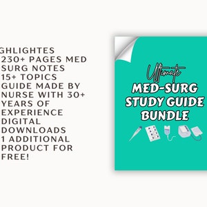 Med-surg Study Bundle 2024, Nursing Study Guide, Med Surg Notes ...