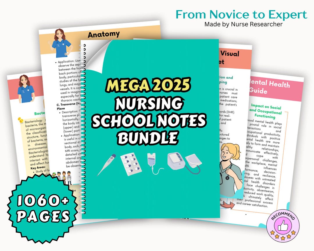 Ultimate Nursing Success Bundle: 1060+ Page Handwritten Notes by an RN ...