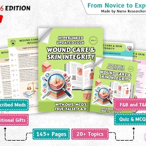 Wound Care & Skin Integrity, Nursing Study Guide, Hyperlinked 2026 (Digital Download)