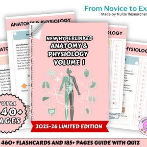 Anatomy & Physiology Bundle with Flashcards, Anatomy Study Guide, Nursing School Notes, Anatomy Notes, Physiology Notes, Hyperlinked
