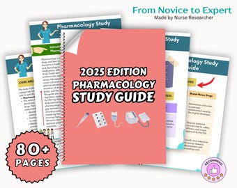 Bundel farmacologie-studiegids 2025, farmacologie-aantekeningen, studiegidsen verpleegkunde, Nclex-farmacologie, ATI-farmacologie, bundel verpleegkunde