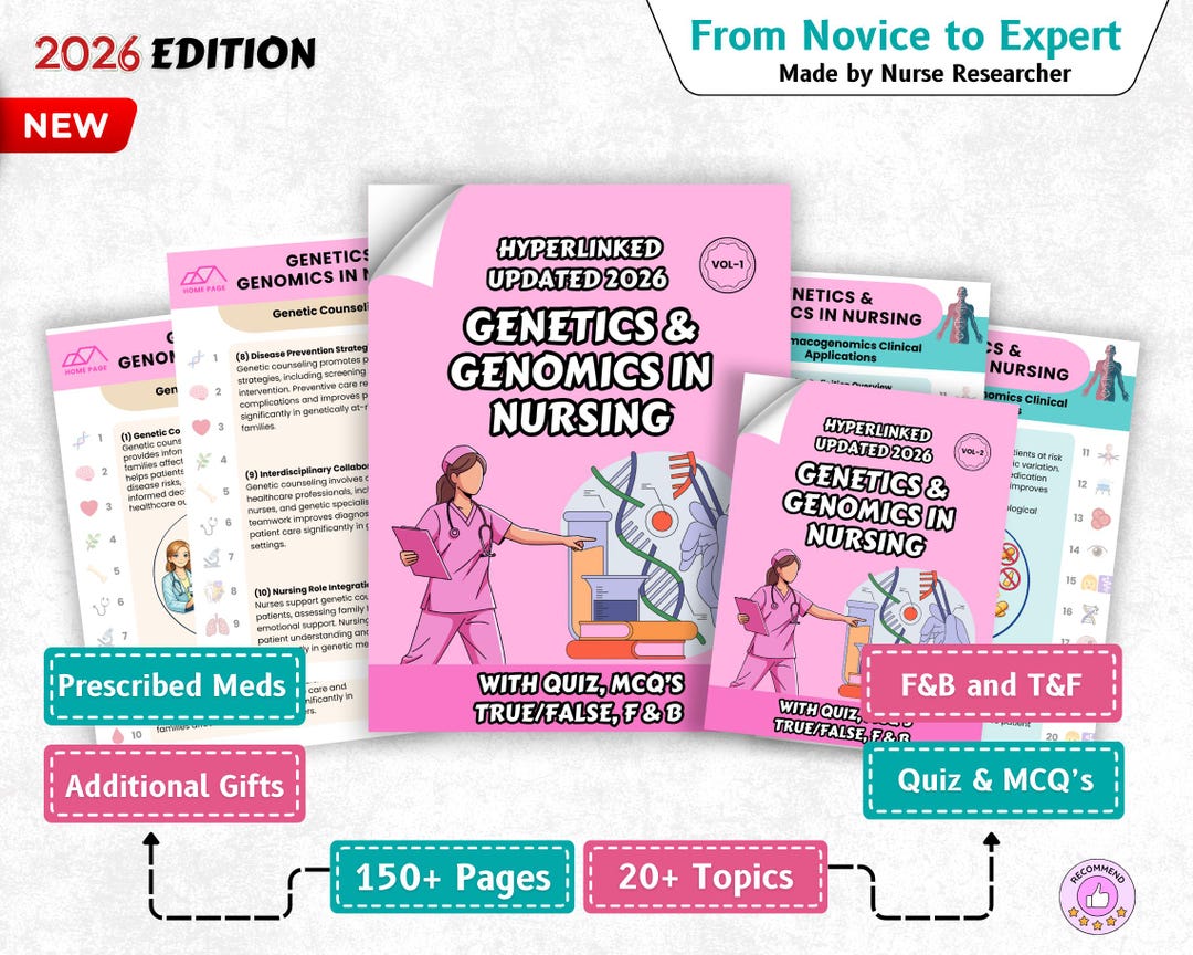 Genetics and Genomics in Nursing Notes, Hyperlinked 2026 Study Guide ...