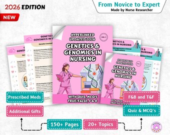 Genetics and Genomics in Nursing Notes, Hyperlinked 2026 Study Guide (Digital Download)