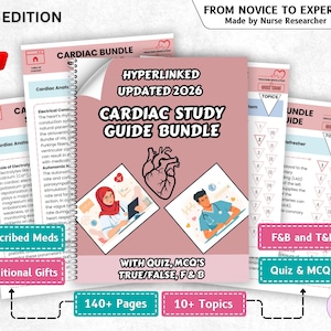 Cardiac Disorders Nursing Study Guide 2026, Cardiovascular Med Surg Notes (Digital Download)
