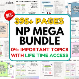 4 x NP Study Guide Bundle, Family Nurse Practitioner Clinical Pocket Guide, FNP Board Review, Nurse Practitioner Guidelines, NP Pocket Guide