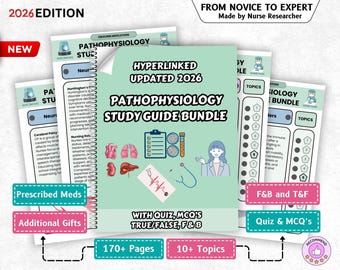 Bundel studiegids pathofysiologie met hyperlinks, pathofysiologie verpleegkunde, aantekeningen verpleegkundige, verpleegbundel, aantekeningen pathofysiologie, verpleegschool