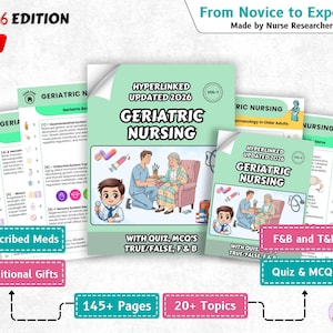 Guide d'étude des sciences infirmières en gériatrie : notes sur les écoles d'infirmières, plus de 145 pages, 20 sujets, hypertexte (téléchargement numérique)