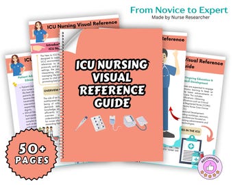 ICU Nursing Notes Bundle 2025, New Grad BSN, Student Nurse, Critical Care Cheat Sheets, Study Guide, CCRN