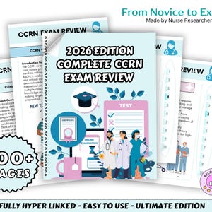 HYPERLINKED CCRN Exam Review, Exam Study Guide, Cram Sheet, Printable Review, Certification, Test Prep, Critical Care, ICU, Registered Nurse