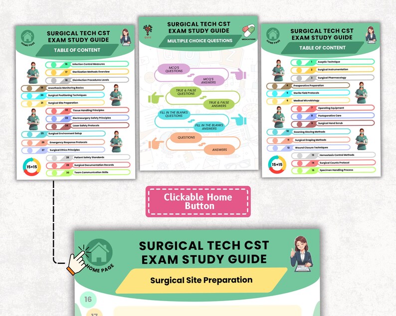 Surgical Tech CST Exam Study Guide 2026, True & False, F/B and Quiz ...