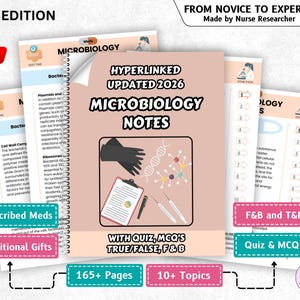 Complete Microbiology Masterclass Guide with Quiz 2026 Notes perfect for Medical Students to Prepare for Exams