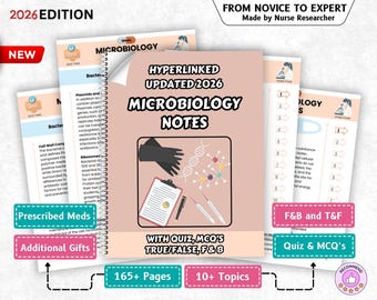 Complete masterclassgids microbiologie met quiz 2026-notities, perfect voor medische studenten ter voorbereiding op examens