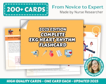 200+ EKG and Heart Rhythm Flashcards, EKG Study Guide, ECG or Ekg Interpretation, Cardiac Study Guide, Ekg Rhythms, Nursing Notes