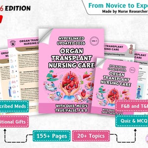 Orgaantransplantatie Nursing Notes, studiegids verpleegschool (digitale download)