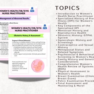 NP Women's Health OB Gyn Nurse Practitioner Quick Clinical Guide ...