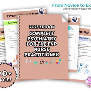 Fnp Mental Health Notes, FNP Study Guide, FNP Nervous System, Nurse Practitioner Clinical Guide and Notes Complete, FNP Psychiaatric