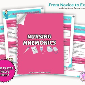 Ensemble d'aide-mémoire sur les mnémoniques pour soins infirmiers, Guide d'étude sur les soins infirmiers, Notes sur la chirurgie médicale, Pharmacologie, Santé mentale, Valeurs des laboratoires, Notes de l'ob, Notes sur les soins infirmiers