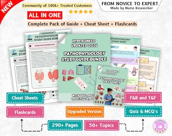 Pathophysiology Study Guide Bundle 290+ Pages, Pathophysiology Nursing, Nurse Notes, Nursing Bundle, Pathophysiology Notes, Nursing School