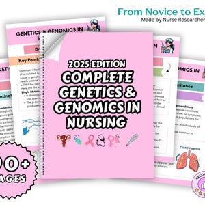Genetics And Genomics in Nursing, Nursing School Notes, Nursing Notes, Nursing Bundle, Nursing Study Guide, Nurse Notes, Nursing Essentials