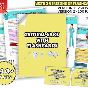 Critical Care Nursing 2024 Edition, ICU Study Guide, Med Surg, Nursing Study Guide, Nursing School Notes, Nursing Essentials, Nursing Bundle