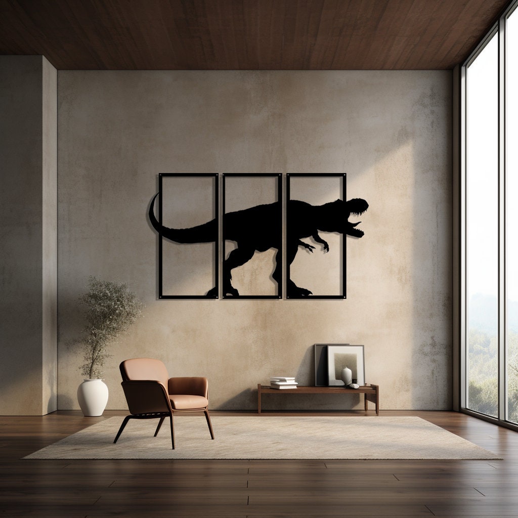 T-rex Wall Metal Art Dinosaur Wall Art Metal T-rex - Etsy