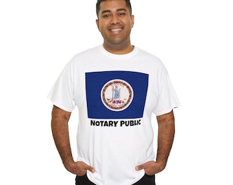 Virginia State Flag Notary T-Shirt | Unisex Notary Public T-Shirt