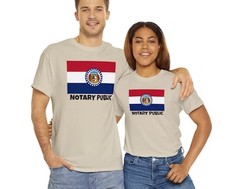 Missouri State Flag Notary T-Shirt | Unisex Notary Public T-Shirt