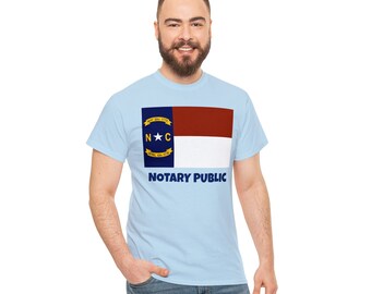 North Carolina State Flag Notary T-Shirt | Unisex Notary Public T-Shirt