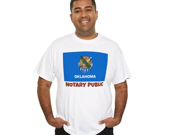 Oklahoma State Flag Notary T-Shirt | Unisex Notary Public T-Shirt
