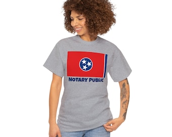 Tennessee State Flag Notary T-Shirt | Unisex Notary Public T-Shirt