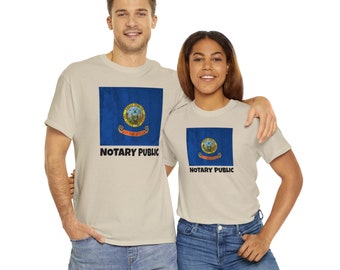 Idaho State Flag Notary T-Shirt | Unisex Notary Public T-Shirt