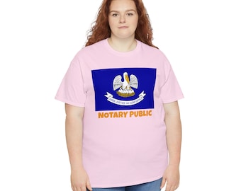 Louisiana Flag Notary T-Shirt | Unisex Notary Public T-Shirt