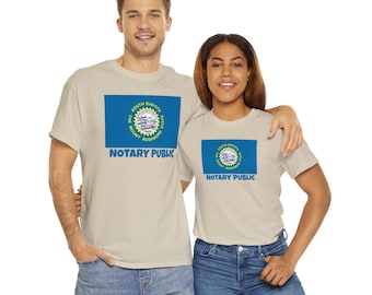 South Dakota State Flag Notary T-Shirt | Unisex Notary Public T-Shirt